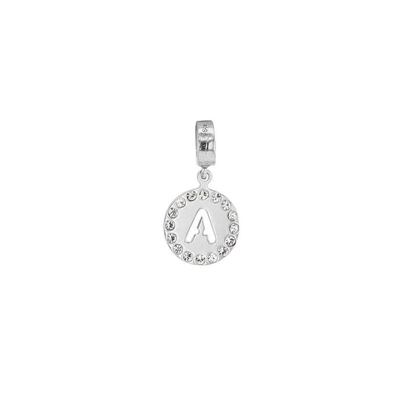 BEADS COLLECTIONS - BACI BELLI Pampille Pampille "Lettre" A ornée de cristaux de Swarovski® et argent 925/1000 rhodié 314204A Pampille "Lettre" A ornée de cristaux de Swarovski® et argent 925/1000 rhodié - JOYLLIA