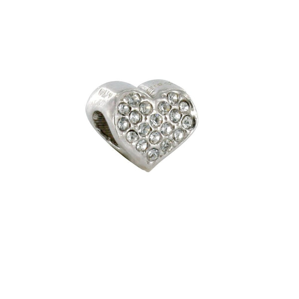 BEADS COLLECTIONS - BACI BELLI Perles Perle "Porte-Bonheur" Le Coeur en argent 925/1000 rhodié ornée d'oxyde de zirconium 314047 Perle "Porte-Bonheur" Le Coeur en argent 925/1000 rhodié ornée d'oxyde de zirconium - JOYLLIA