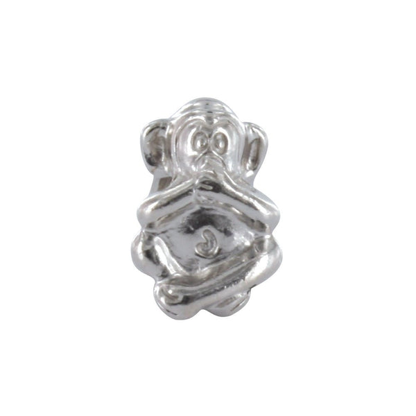BEADS COLLECTIONS - BACI BELLI Perles Perle "Singe de la Sagesse" Je ne dis rien en argent 925/1000 rhodié 314027 Perle "Singe de la Sagesse" Je ne dis rien en argent 925/1000 rhodié - JOYLLIA
