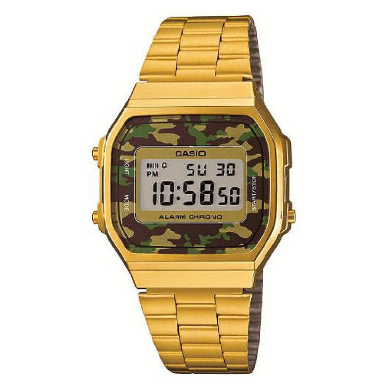 CASIO MONTRES CASIO VINTAGE GENT GOLD CAMO A168WEGC-3 CASIO VINTAGE GENT GOLD CAMO - JOYLLIA 4971850071747