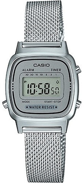 CASIO MONTRES CASIO VINTAGE GENT SILVER MESH LA-670WEM-7 CASIO VINTAGE GENT SILVER MESH - JOYLLIA 4549526187827