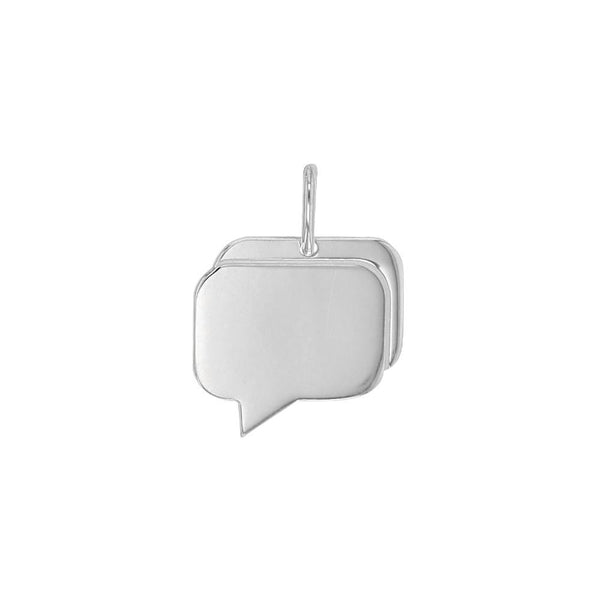 JOYLLIA Argent 925/1000 Plaque bulle double petit carré pour message à graver en argent 925/1000 31610494 Plaque bulle double petit carré pour message à graver en argent 925/1000 - JOYLLIA