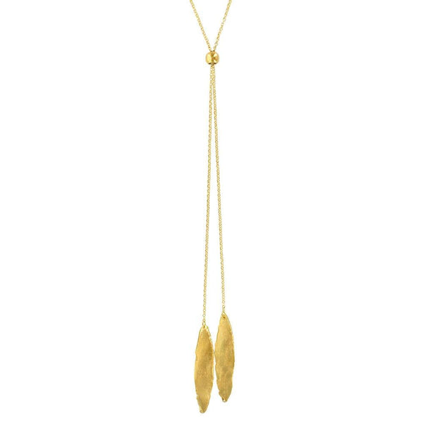 JOYLLIA Collier Argent 925/1000 Doré Collier réglable ANTIC argent 925/1000 doré formes allongées effet mat et brillant brossé 31710650D Collier réglable ANTIC argent 925/1000 doré formes allongées effet mat et brillant brossé - JOYLLIA