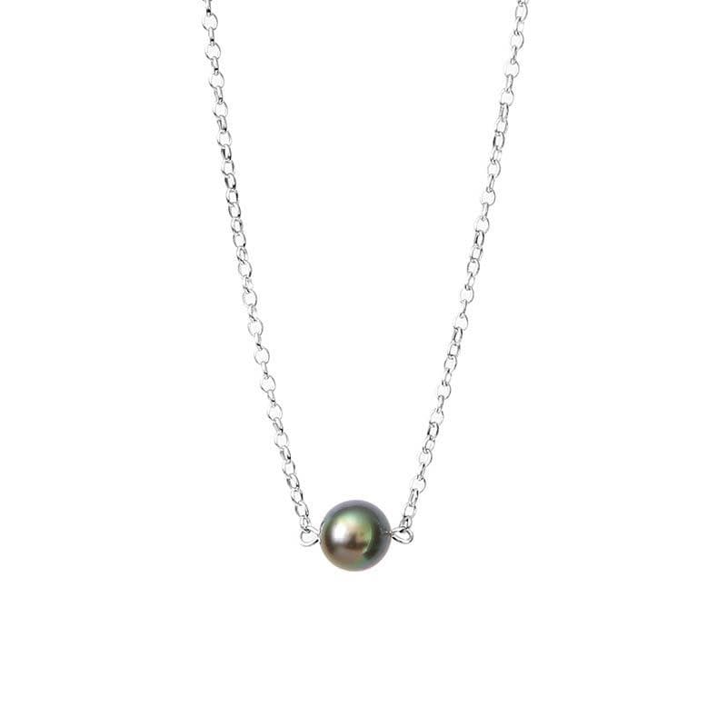 JOYLLIA Collier Argent 925/1000 Rhodié Collier argent 925/1000 rhodié et perle de culture de Tahiti ronde 317766 Collier argent 925/1000 rhodié et perle de culture de Tahiti ronde - JOYLLIA