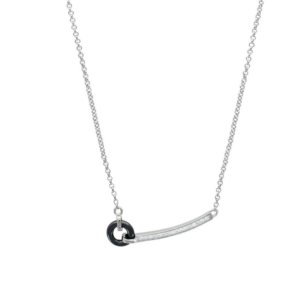 JOYLLIA Collier Céramique et argent Collier en long avec un rond en céramique 31710354 Collier en long avec un rond en céramique - JOYLLIA