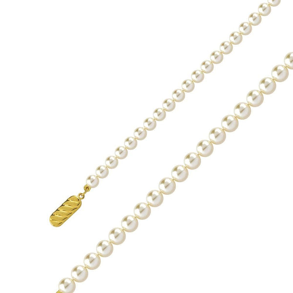 JOYLLIA Collier Collier "Perles de Majorque" blanches ø 7 mm avec fermoir plaqué or Collier "Perles de Majorque" blanches ø 7 mm avec fermoir plaqué or - JOYLLIA