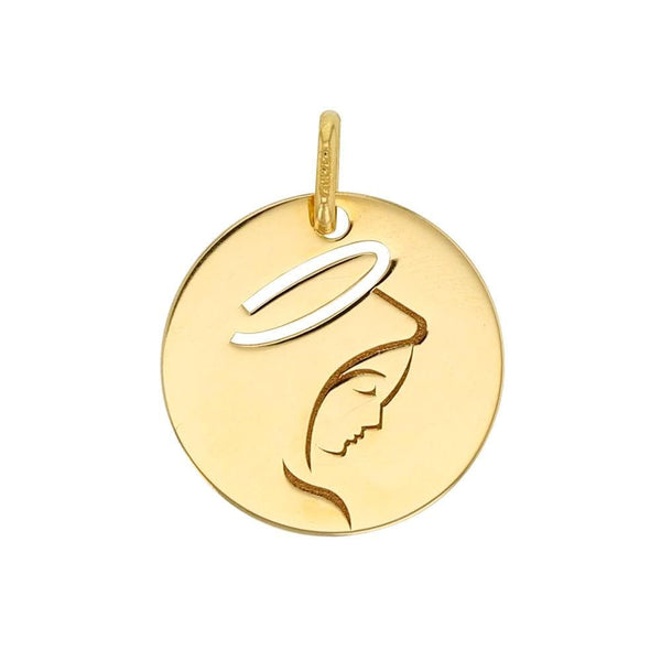 JOYLLIA Pendentif Or 375/1000 Pendentif Médaille Vierge avec auréole en Or 375/1000 395023 Pendentif Médaille Vierge avec auréole en Or 375/1000 - JOYLLIA