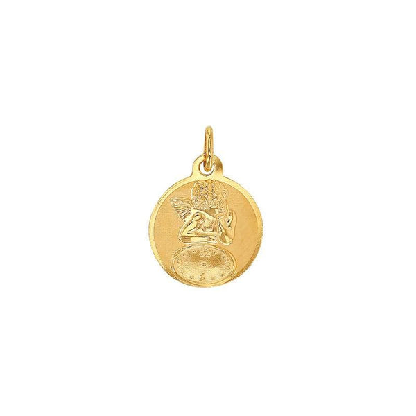 JOYLLIA Pendentif Or 750/1000 Médaille Ange avec une horloge en Or 750/1000 305062 Médaille Ange avec une horloge en Or 750/1000 - JOYLLIA