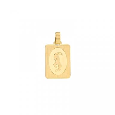 JOYLLIA Pendentif Plaqué or Pendentif Zodiaque Capricorne rectangle en plaqué or 3260223 Pendentif Zodiaque Capricorne rectangle en plaqué or - JOYLLIA