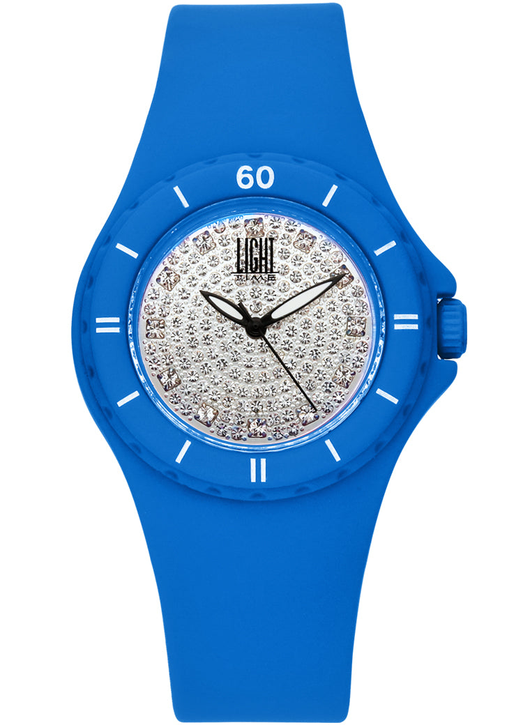 LIGHT TIME MONTRES LIGHT TIME Mod. SILICON STRASS L122AZ LIGHT TIME Mod. SILICON STRASS - JOYLLIA 8054726935773