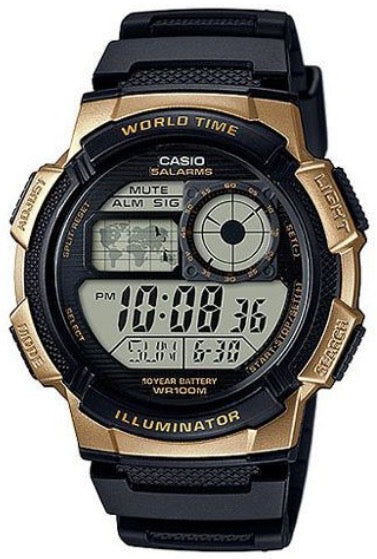 CASIO MONTRES CASIO Mod. WORLD TIME ILLUMINATOR - 5 Alarms, 10 Year battery AE-1000W-1A3 CASIO Mod. WORLD TIME ILLUMINATOR - 5 Alarms, 10 Year battery - JOYLLIA 4549526122019
