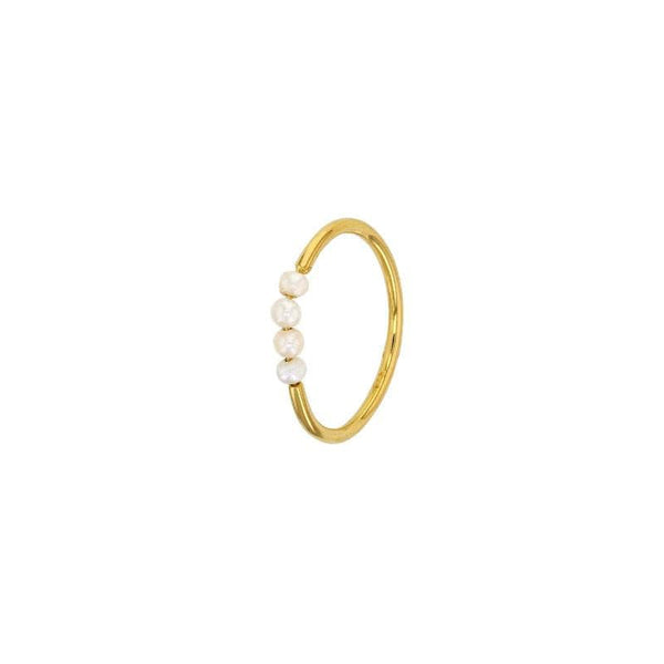 JOYLLIA Bague Bague plaqué or 3 microns ornée de perles de culture d'eau douce Bague plaqué or 3 microns ornée de perles de culture d'eau douce - JOYLLIA