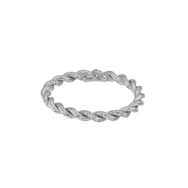 JOYLLIA Bague Bague torsadée URBAN en argent 925/1000 rhodié Bague torsadée URBAN en argent 925/1000 rhodié - JOYLLIA