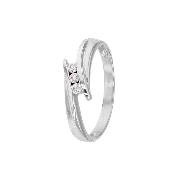 JOYLLIA Bague Bague trilogie en Or blanc 750/1000 et diamants 0,12 ct H-SI Bague trilogie en Or blanc 750/1000 et diamants 0,12 ct H-SI - JOYLLIA