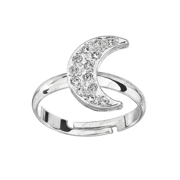 Bague motif lune avec cristaux certifi s Swarovski JOYLLIA