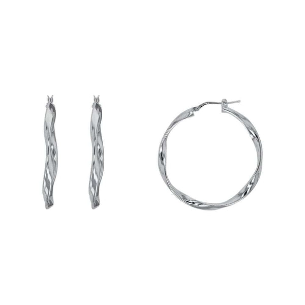JOYLLIA Boucles d'oreilles Argent 925/1000 Boucles Créoles légèrement torsadées Ø30mm/ fil 3 mm argent 925/1000 313639 Boucles Créoles légèrement torsadées Ø30mm/ fil 3 mm argent 925/1000 - JOYLLIA