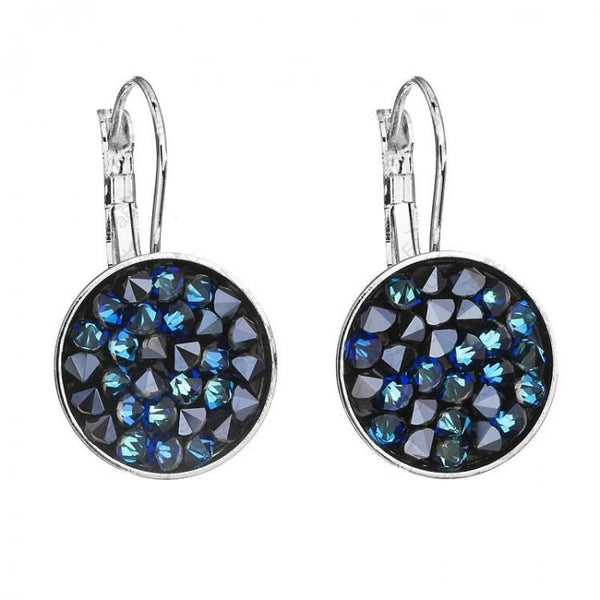 JOYLLIA Boucles d'oreilles Boucles d'oreilles rondes pendantes pavées de cristaux certifiés Swarovski Boucles d'oreilles rondes pendantes pavées de cristaux certifiés Swarovski - JOYLLIA