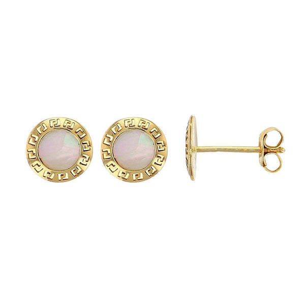 JOYLLIA Boucles d'oreilles Or 750/1000 Boucles d'oreilles rondes en Or 750/1000 avec nacre 303005 Boucles d'oreilles rondes en Or 750/1000 avec nacre - JOYLLIA