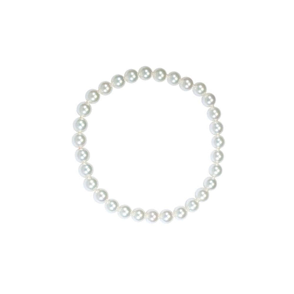 JOYLLIA Bracelet Bracelet élastique "Perles de Majorque" blanches ø 6 mm 3180658 Bracelet élastique "Perles de Majorque" blanches ø 6 mm - JOYLLIA