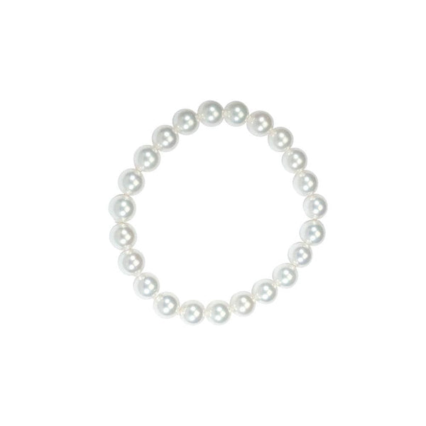 JOYLLIA Bracelet Bracelet élastique "Perles de Majorque" blanches ø 8 mm 3180659 Bracelet élastique "Perles de Majorque" blanches ø 8 mm - JOYLLIA
