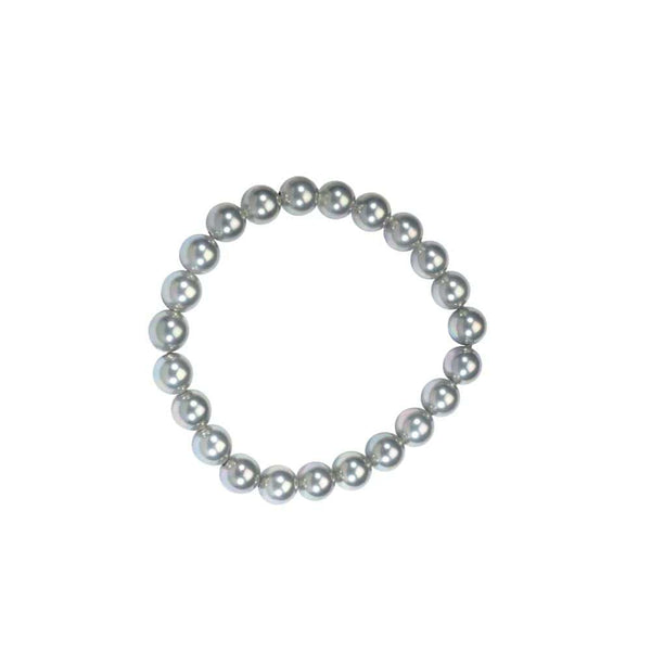 JOYLLIA Bracelet Bracelet élastique "Perles de Majorque" grises ø 8 mm 3180661 Bracelet élastique "Perles de Majorque" grises ø 8 mm - JOYLLIA