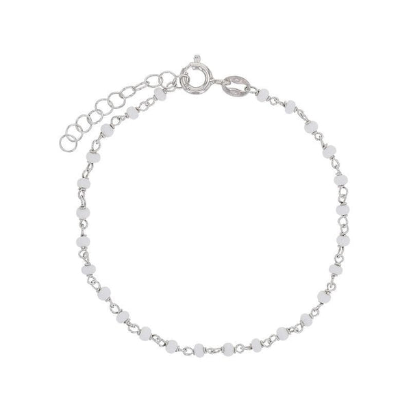 JOYLLIA Bracelet Bracelet PERLAS LATINAS perles de verre blanc, argent 925/1000 rhodié Bracelet PERLAS LATINAS perles de verre blanc, argent 925/1000 rhodié - JOYLLIA