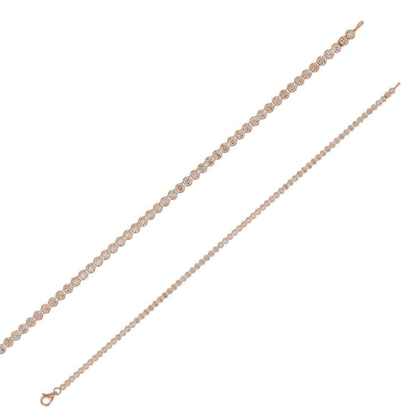 JOYLLIA Bracelet Bracelets rivières en argent 925/1000 doré rose cristaux champagne Bracelets rivières en argent 925/1000 doré rose cristaux champagne - JOYLLIA