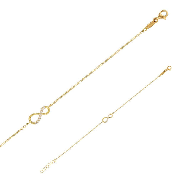 JOYLLIA Bracelet Or 375/1000 Bracelet Or 375/1000 avec symbole de l'infini serti d'oxydes de zirconium 398042 Bracelet Or 375/1000 avec symbole de l'infini serti d'oxydes de zirconium - JOYLLIA