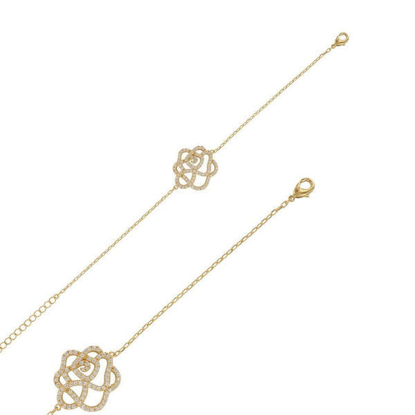 JOYLLIA Bracelet Plaqué or Bracelet fleur en plaqué or et oxydes de zirconium 3286346 Bracelet fleur en plaqué or et oxydes de zirconium - JOYLLIA